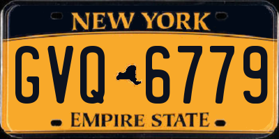 NY license plate GVQ6779