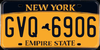 NY license plate GVQ6906