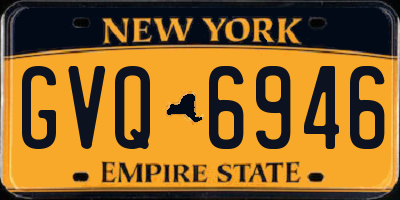 NY license plate GVQ6946