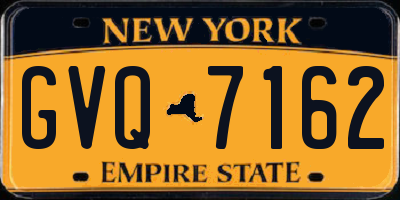 NY license plate GVQ7162