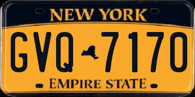 NY license plate GVQ7170