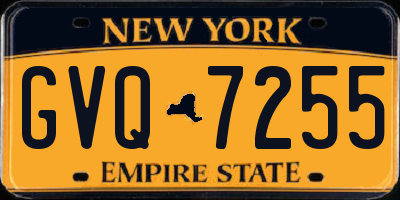 NY license plate GVQ7255