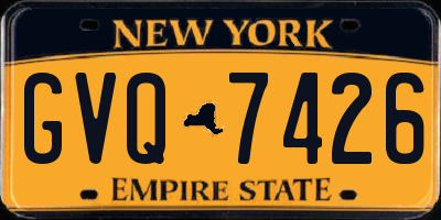 NY license plate GVQ7426