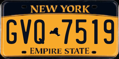 NY license plate GVQ7519