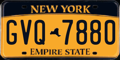 NY license plate GVQ7880