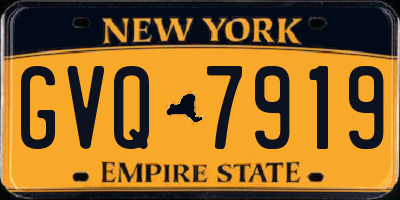 NY license plate GVQ7919