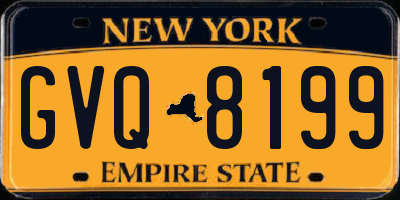 NY license plate GVQ8199