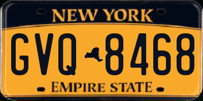 NY license plate GVQ8468