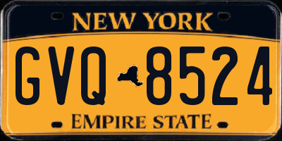 NY license plate GVQ8524