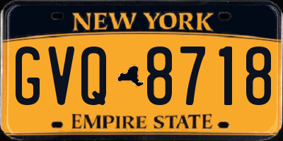 NY license plate GVQ8718