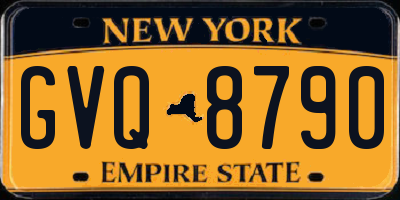 NY license plate GVQ8790
