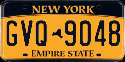 NY license plate GVQ9048