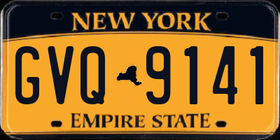 NY license plate GVQ9141