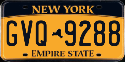 NY license plate GVQ9288