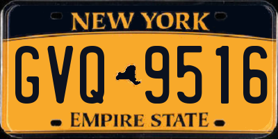 NY license plate GVQ9516