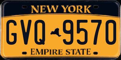 NY license plate GVQ9570