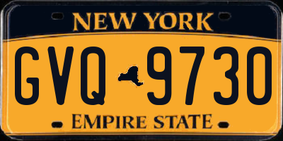NY license plate GVQ9730