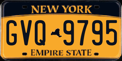 NY license plate GVQ9795