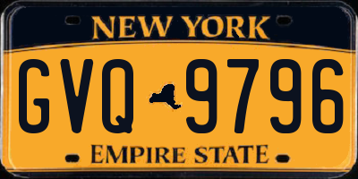 NY license plate GVQ9796