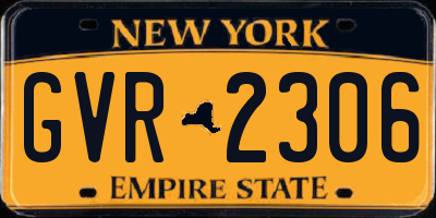 NY license plate GVR2306