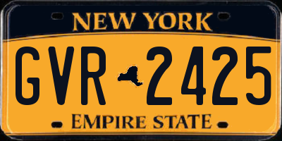 NY license plate GVR2425