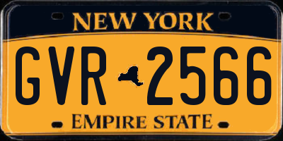 NY license plate GVR2566