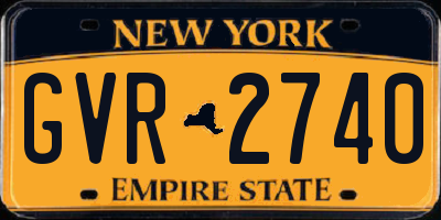 NY license plate GVR2740