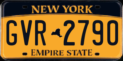 NY license plate GVR2790