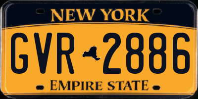 NY license plate GVR2886