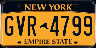 NY license plate GVR4799