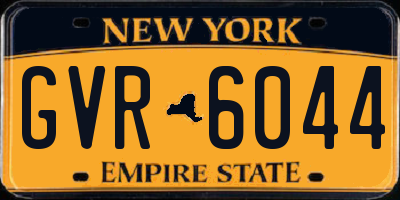 NY license plate GVR6044