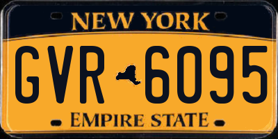 NY license plate GVR6095