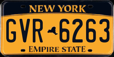 NY license plate GVR6263