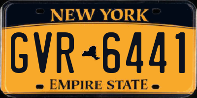 NY license plate GVR6441