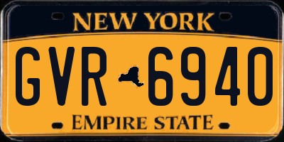 NY license plate GVR6940