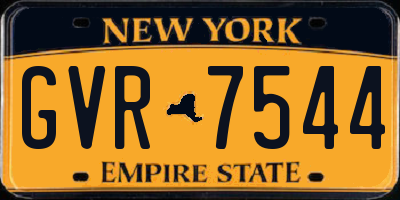 NY license plate GVR7544