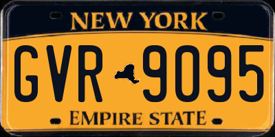 NY license plate GVR9095