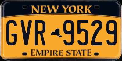 NY license plate GVR9529