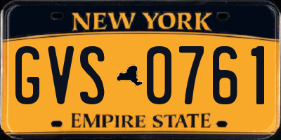 NY license plate GVS0761
