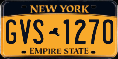 NY license plate GVS1270
