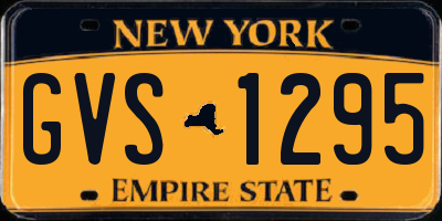 NY license plate GVS1295