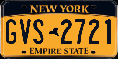 NY license plate GVS2721