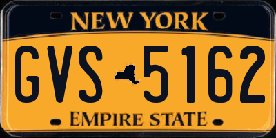 NY license plate GVS5162