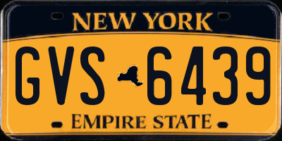 NY license plate GVS6439