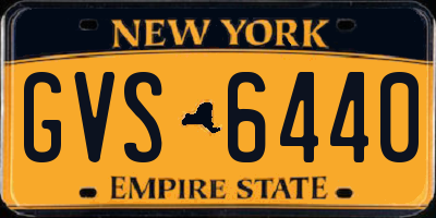 NY license plate GVS6440