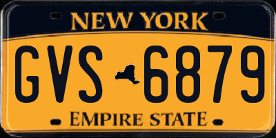 NY license plate GVS6879