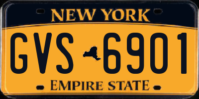NY license plate GVS6901