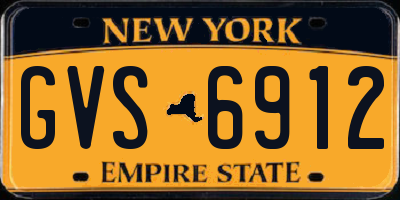 NY license plate GVS6912