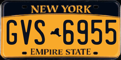 NY license plate GVS6955