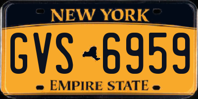 NY license plate GVS6959